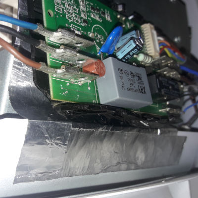 photo de la carte réparée et protégée